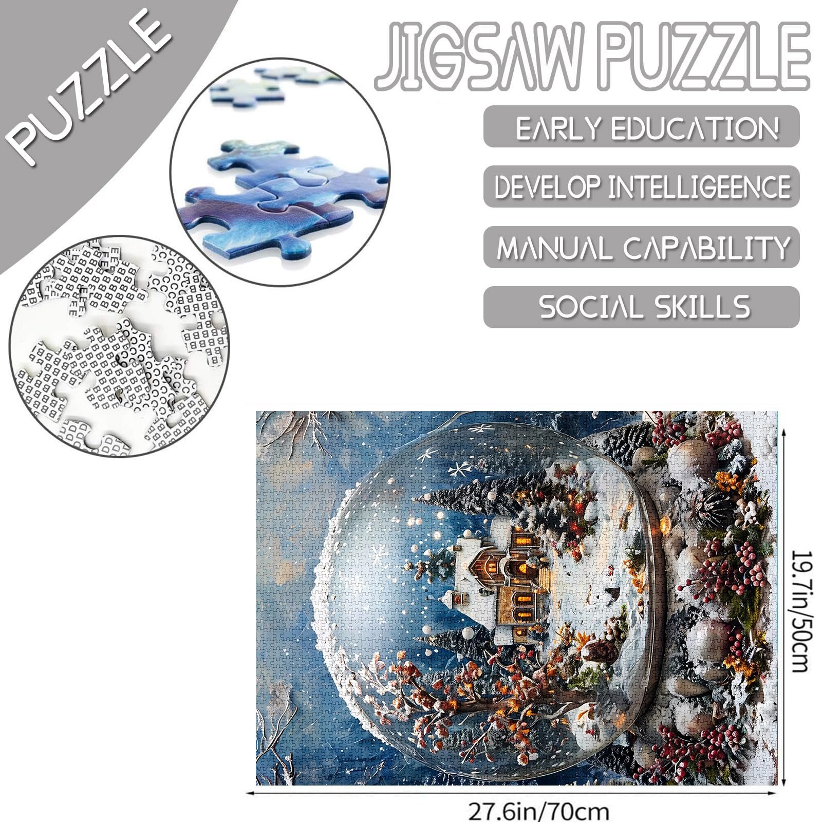 Пазл Tucocoo Winter Crystal Ball 1000 деталей, фото №1 Пазл Tucocoo Winter Crystal Ball 1000 деталей, фото №1