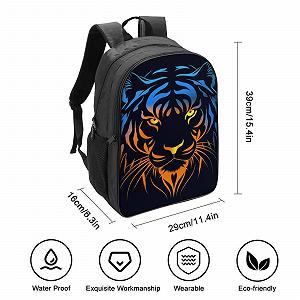 Рюкзак шкільний Tiger DPEOANEBN для дівчаток, підлітків, для початкової школи, 40x28x16 см synthetic.ua - Фото 1