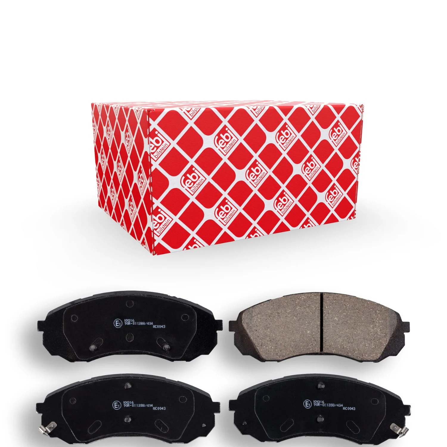 Комплект тормозных колодок, дисковый тормоз FEBI BILSTEIN 170293 для HYUNDAI KIA передний мост, фото №1