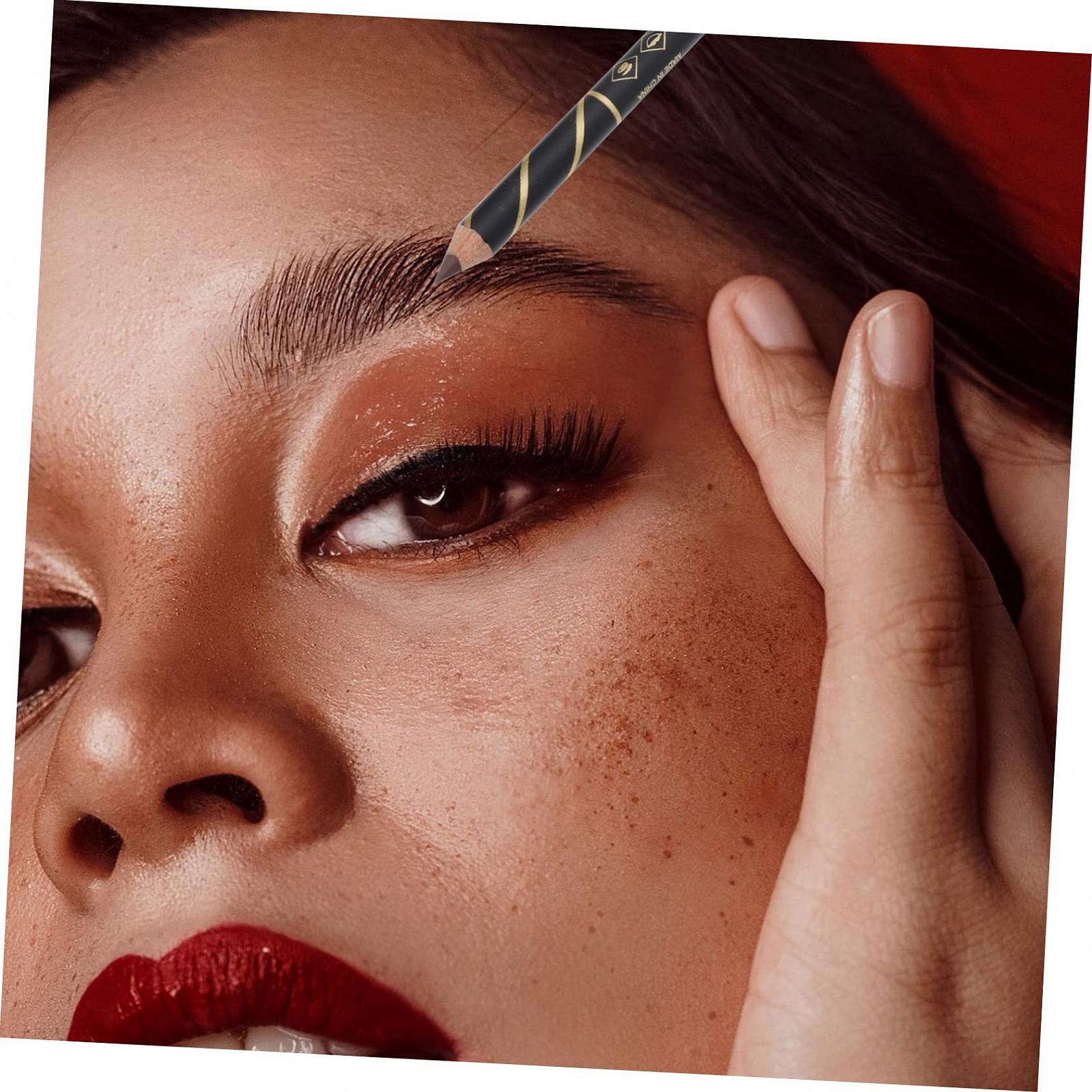 Олівець Ipetboom 12-шт. для брів Зелені Антенні-обруч Косметика для брів Водостійкий Дерев'яний, фото №3