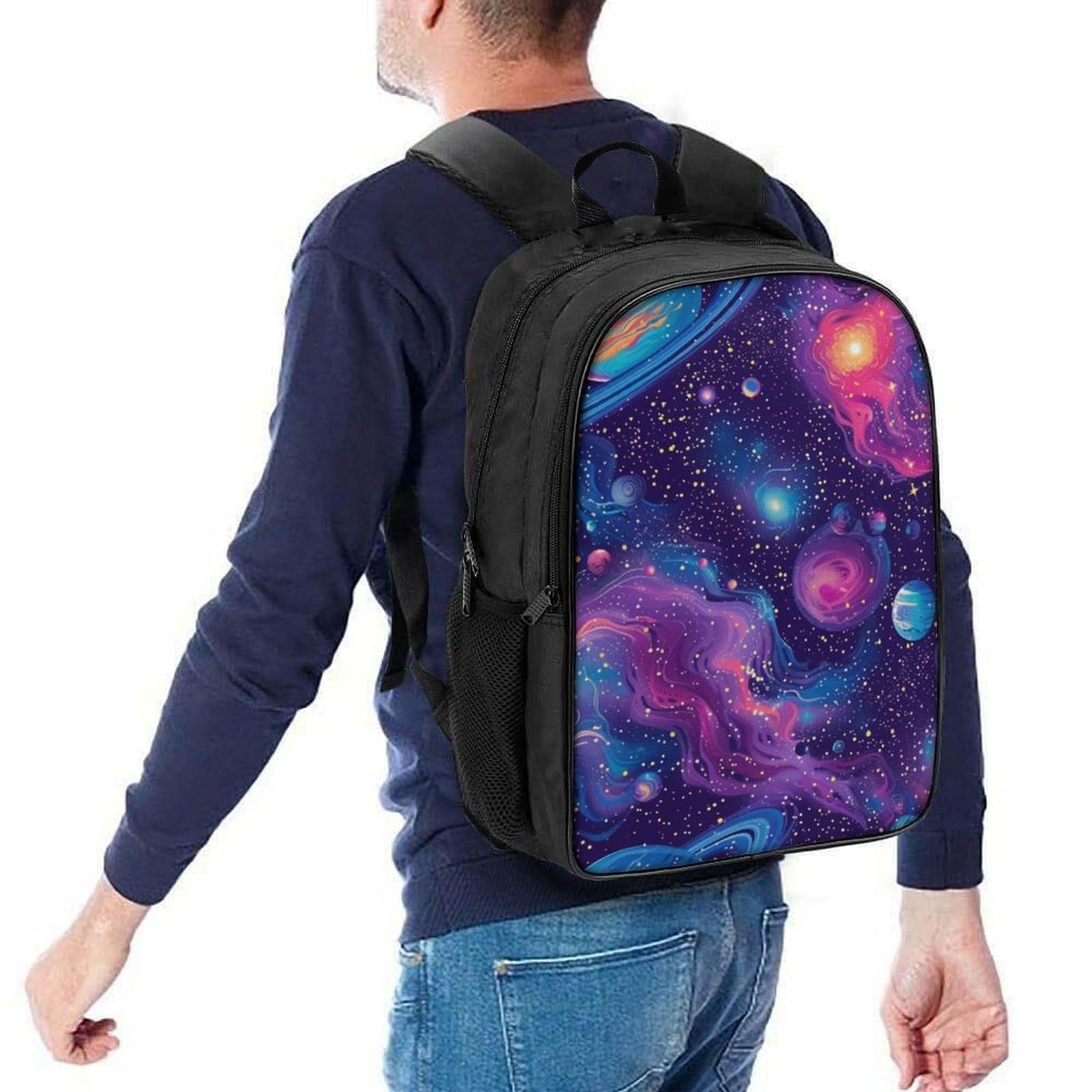 Рюкзак DPEOANEBN Galaxy 3D для дітей, великий, шкільний, подарунок до школи, 40x28x16 см, фото №5