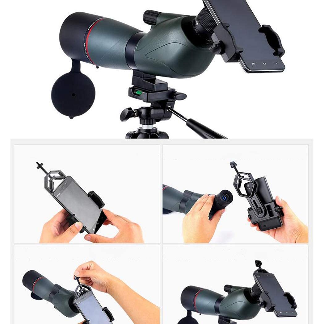 Монокуляр Vogelbeobachtungs 20–60 x 80 Zoom HD FMC BAK4 водонепроницаемый для подключения мобильного телефона с большим штативом, фото №3