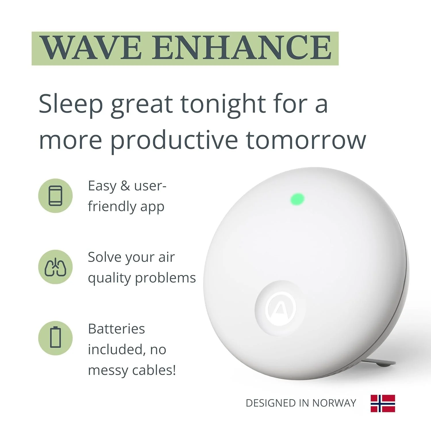 Детектор радону Airthings Wave Enhance Білий, фото №4