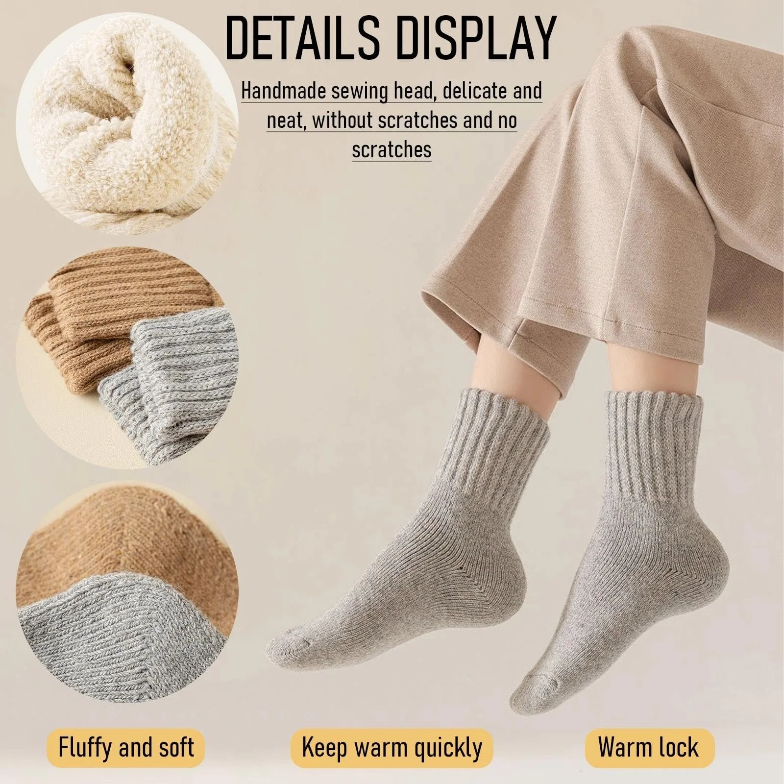 Термошкарпетки Жіночі (3 пари) Вовняні, фото №5