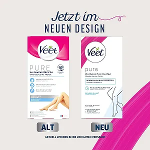 Восковые полоски Veet Pure Cold Wax Strips Easy-Gelwax Technology 40 шт. synthetic.ua - Фото 1