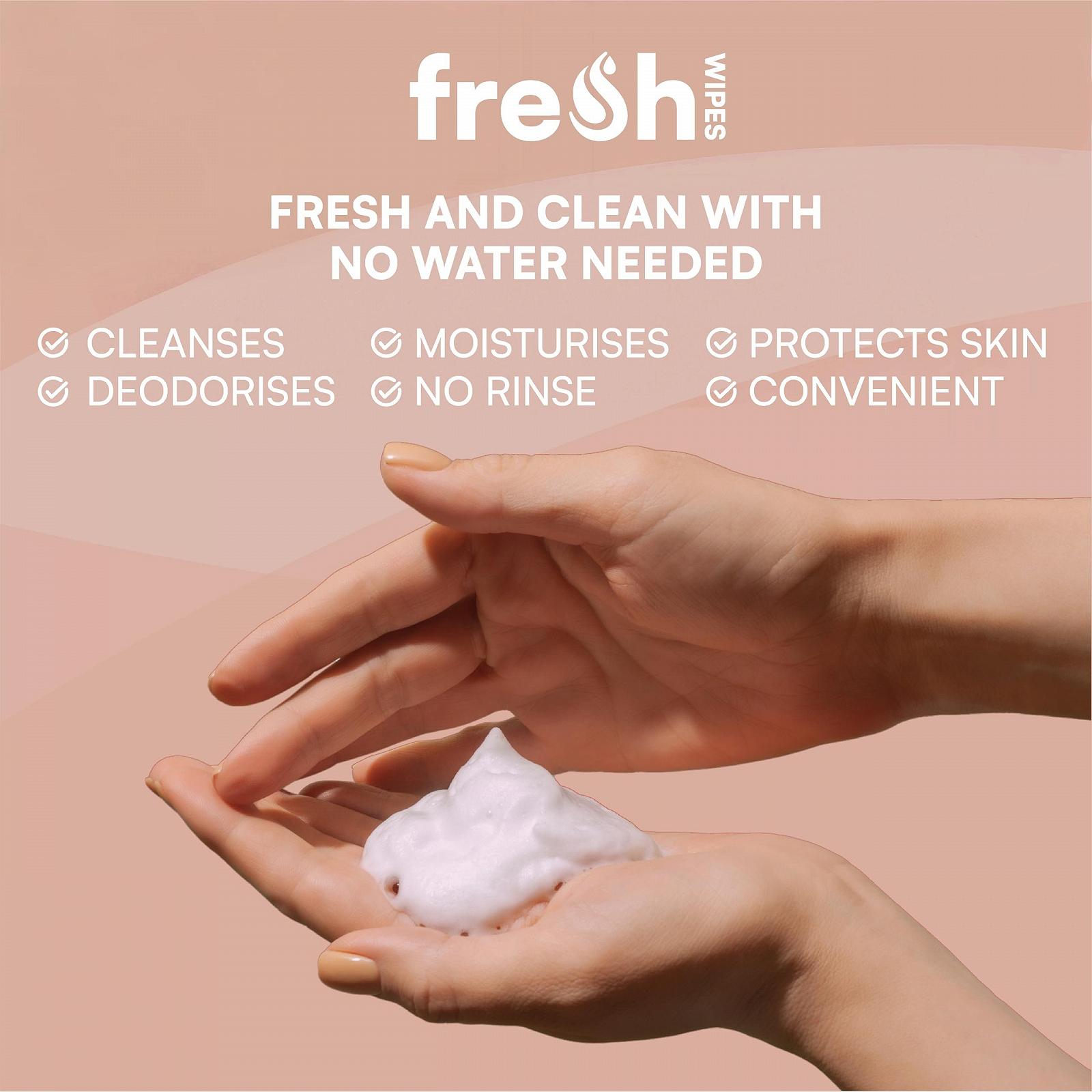 Пінистий гель для душу без змивання FreshWipes Rinse Free 200 мл, фото №5