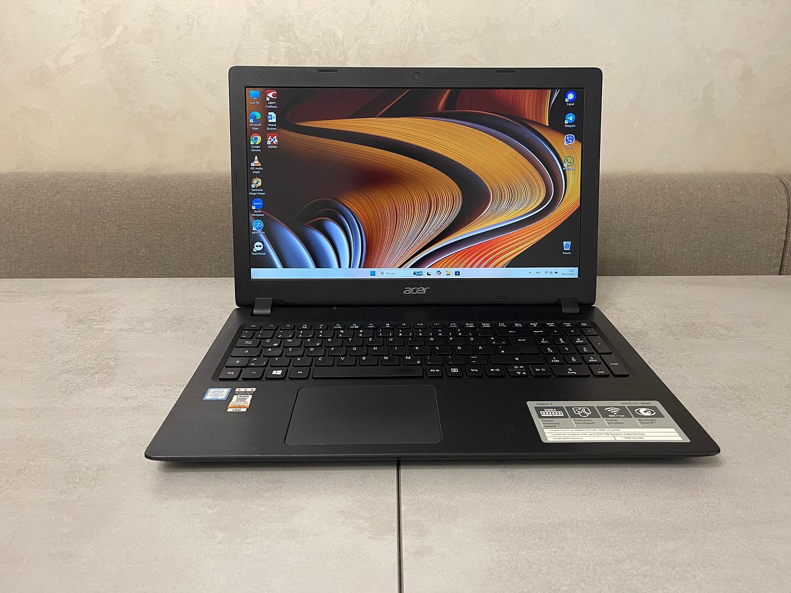 Ноутбук Acer Aspire A315-51 15,6" FHD, i3-6006U, 12GB, 256GB SSD, фото №1