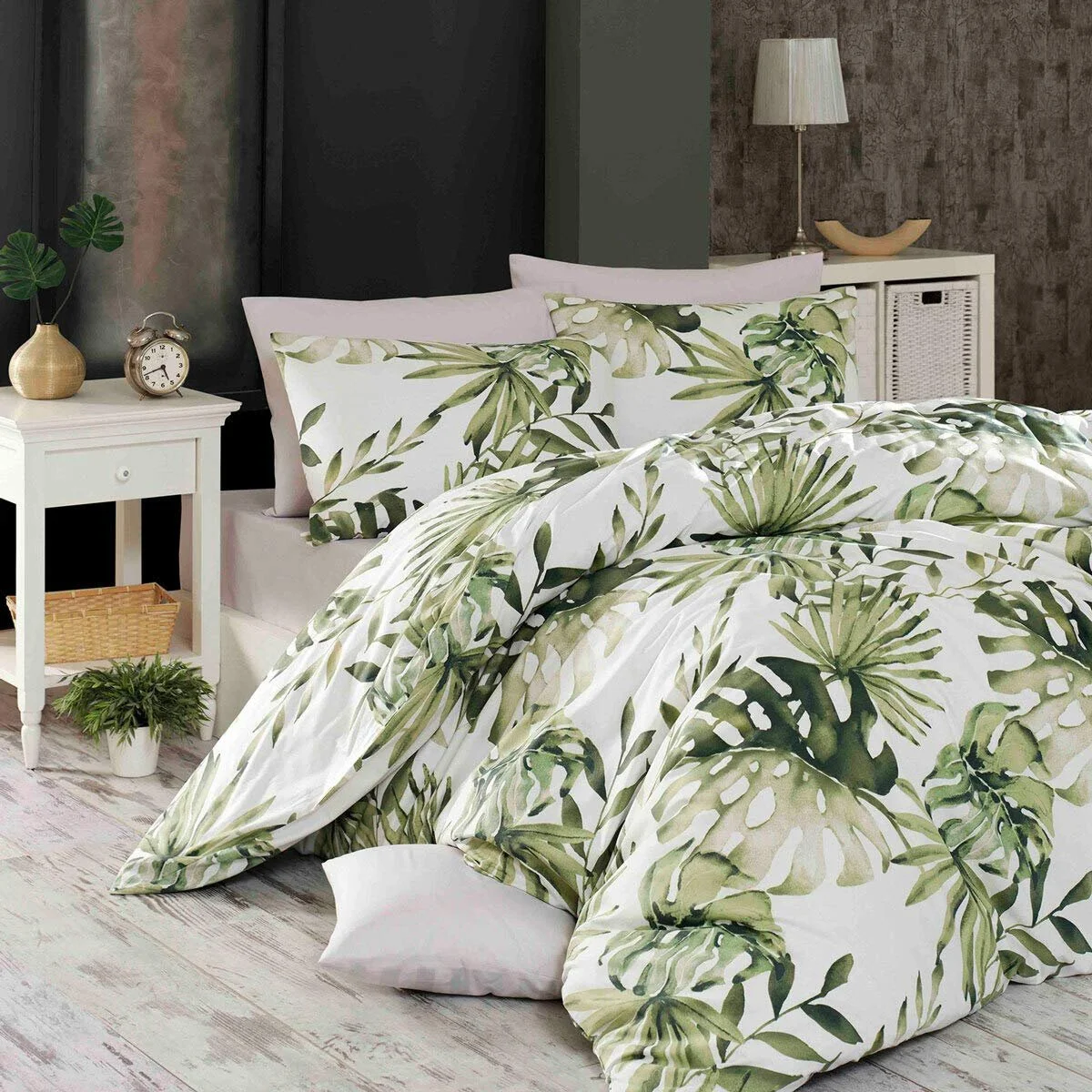 Комплект постільної білизни Traumschlaf Botanic 135 x 200 см 80 x 80 см бавовна Renforcé, фото №1