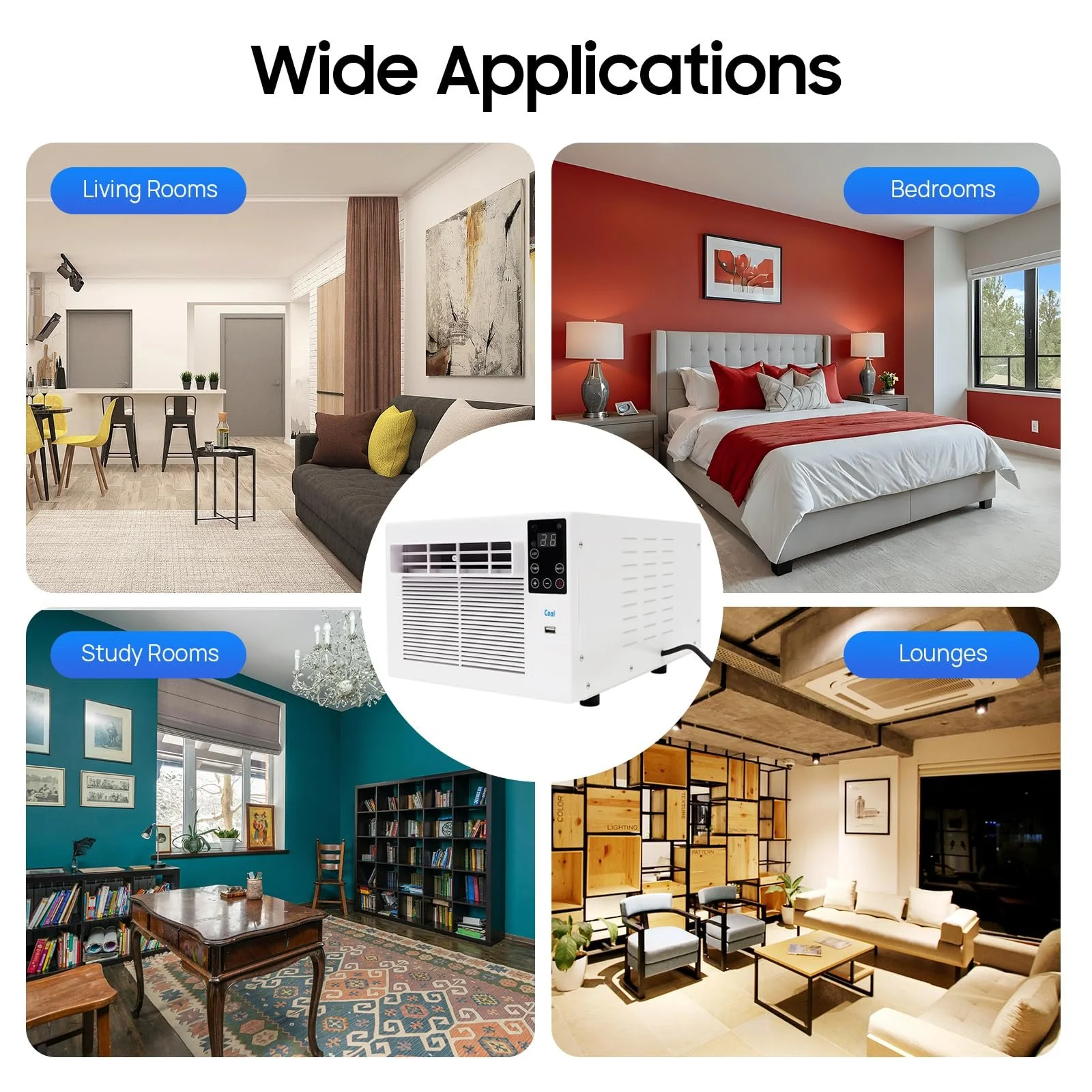 Мобильный кондиционер портативный без выводного шланга с таймером и пультом ДУ, фото №8