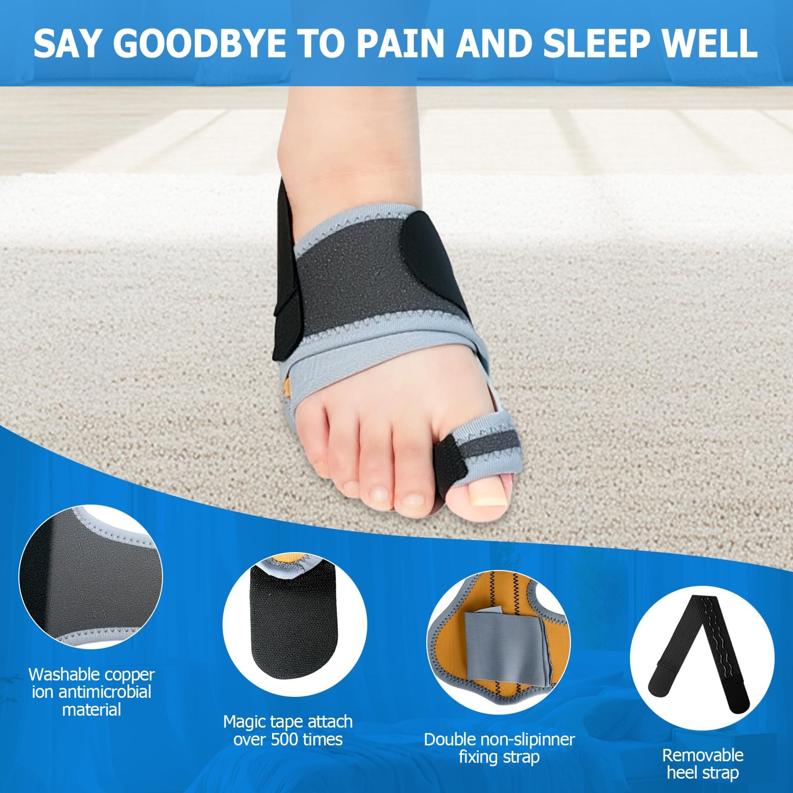 Шина для коррекции Hallux Valgus, корректор Hallux Valgus, корректоры молотковидных пальцев, фото №3 Шина для коррекции Hallux Valgus, корректор Hallux Valgus, корректоры молотковидных пальцев, фото №3