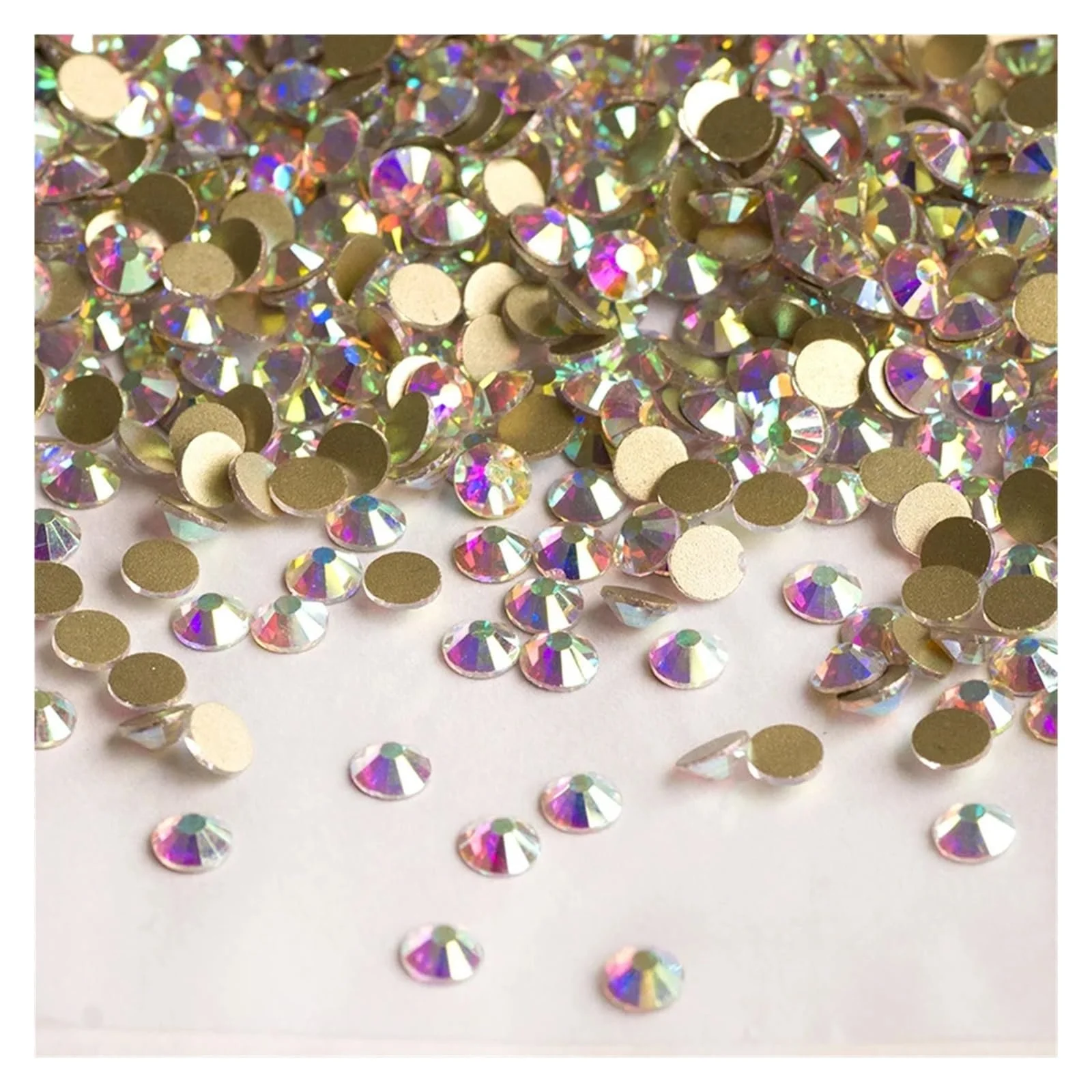 Стрази AB-кристали, плоска задня частина (SS16, 1440 шт.), AB SS40, 144 шт., фото №3 Стрази AB-кристали, плоска задня частина (SS16, 1440 шт.), AB SS40, 144 шт., фото №3