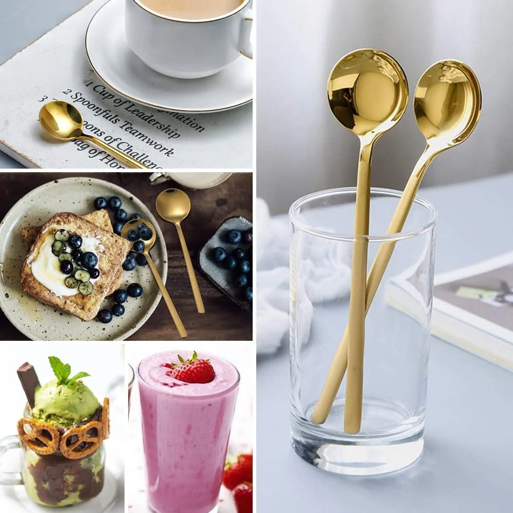 Набір з 8 кавових ложок Міні чайні ложки Нержавіюча сталь, фото №5 Набір з 8 кавових ложок Міні чайні ложки Нержавіюча сталь, фото №5