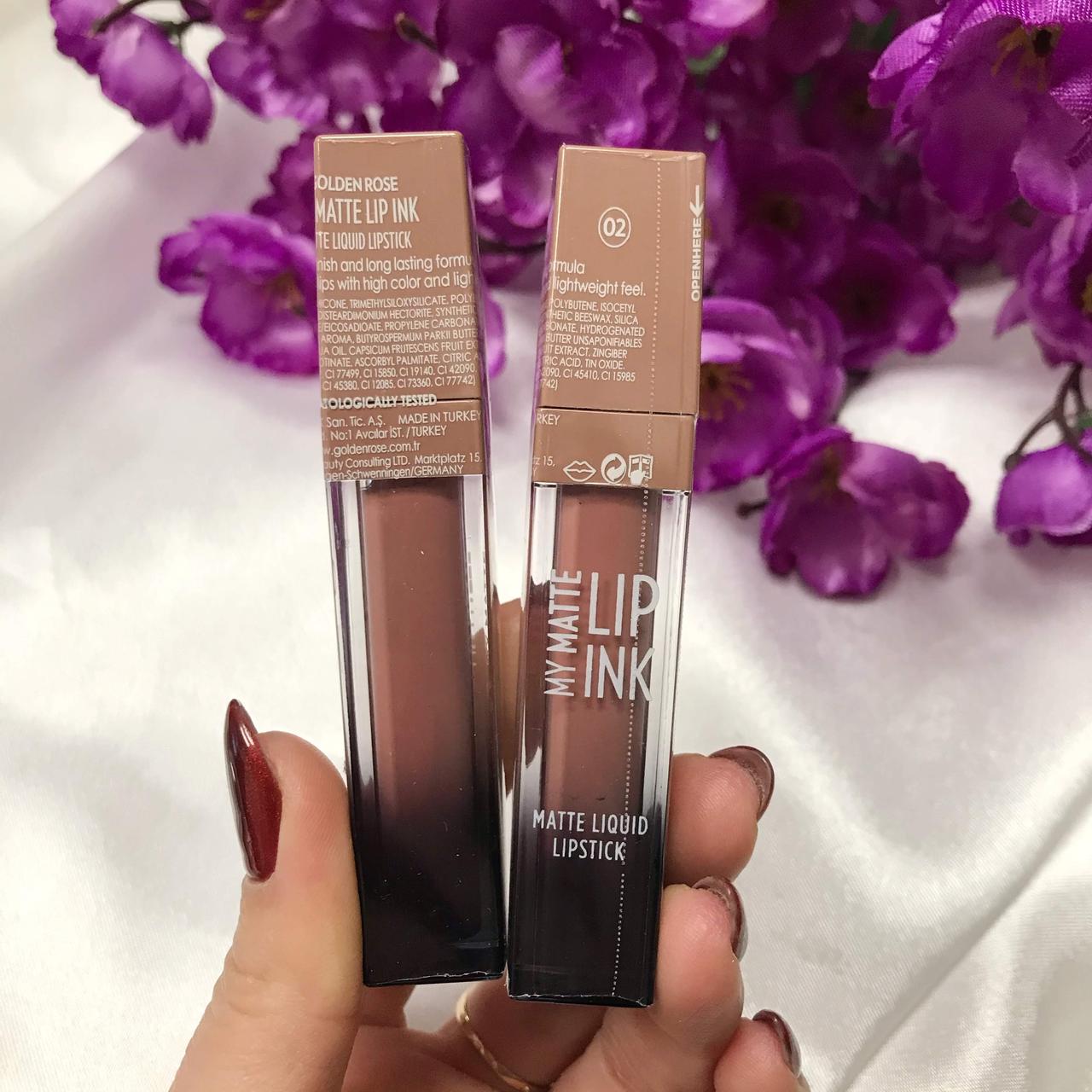 Помада для губ Golden Rose My Matte Lip Ink 2, фото №3