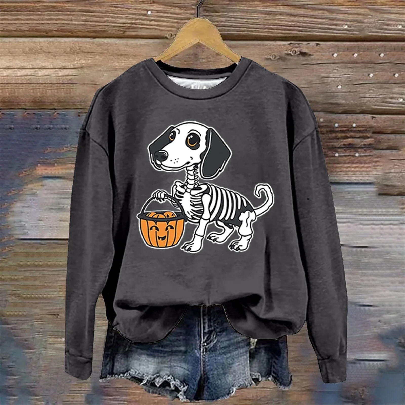 Жіночий Світшот Generisch Хелловін Гарбуз, фото №3