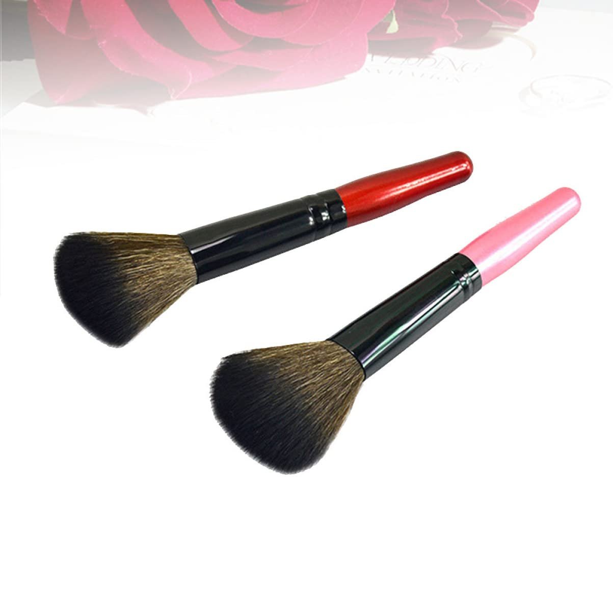 Кисть для консилера Miss Make Up Kabuki, кисть для румян, кисть для бронзера, кисть для пудры, 2 шт., фото №2