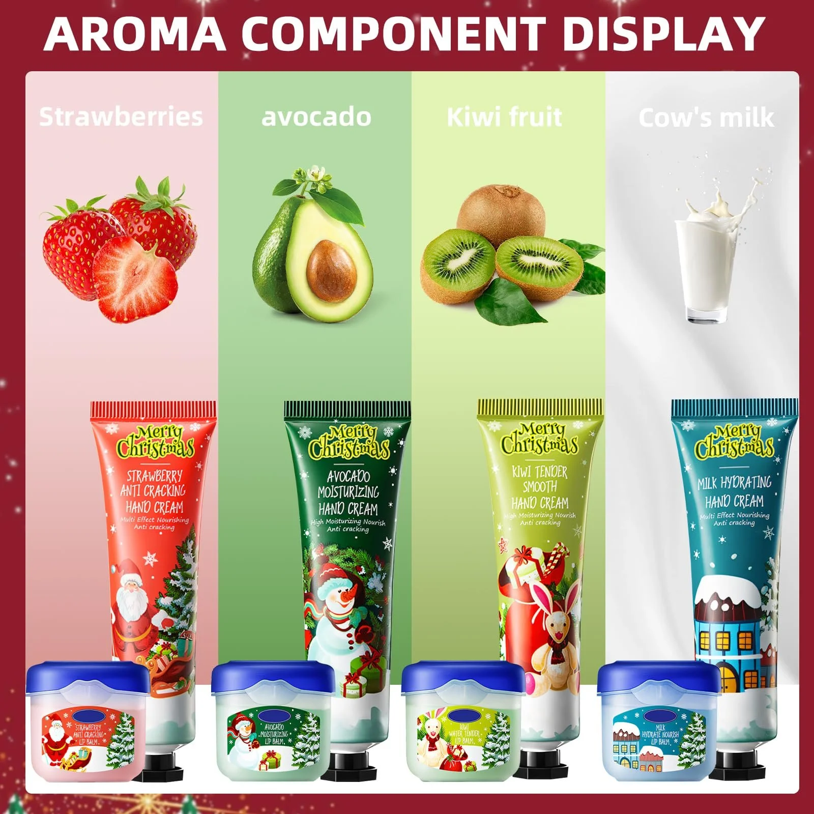 Набір Міні-кремів для рук Різдвяний набір, 8 шт, фото №4 Набір Міні-кремів для рук Різдвяний набір, 8 шт, фото №4