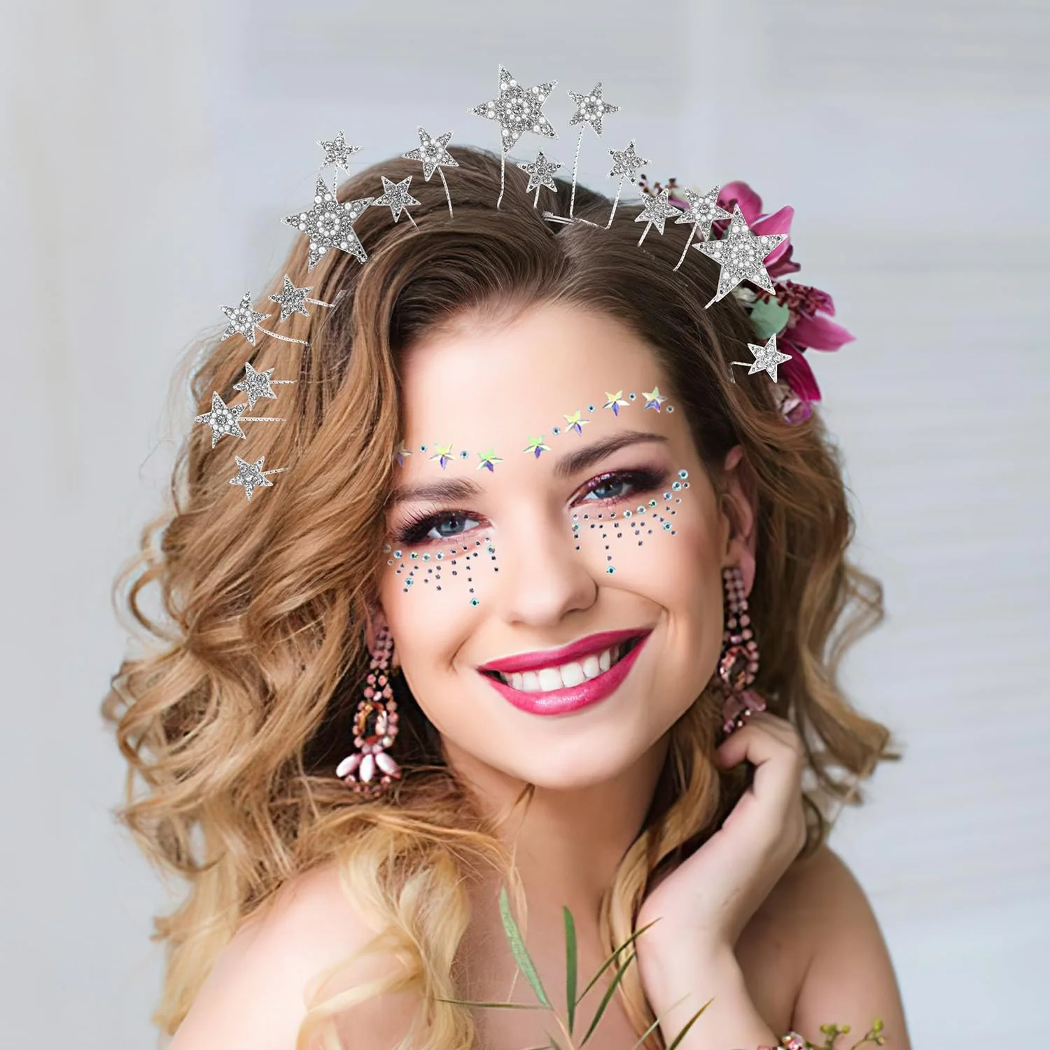 Обруч для волосся Зірка Сріблястий, фото №4