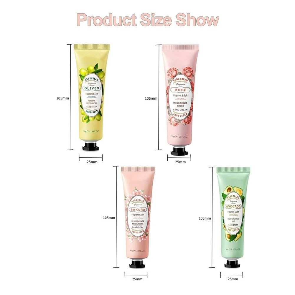 Набор кремов для рук Рождество, Набор подарочных кремов для рук, Рождественские подарки, Мини-кремы для рук, Идеальный подарок (4 шт. в упаковке), фото №2