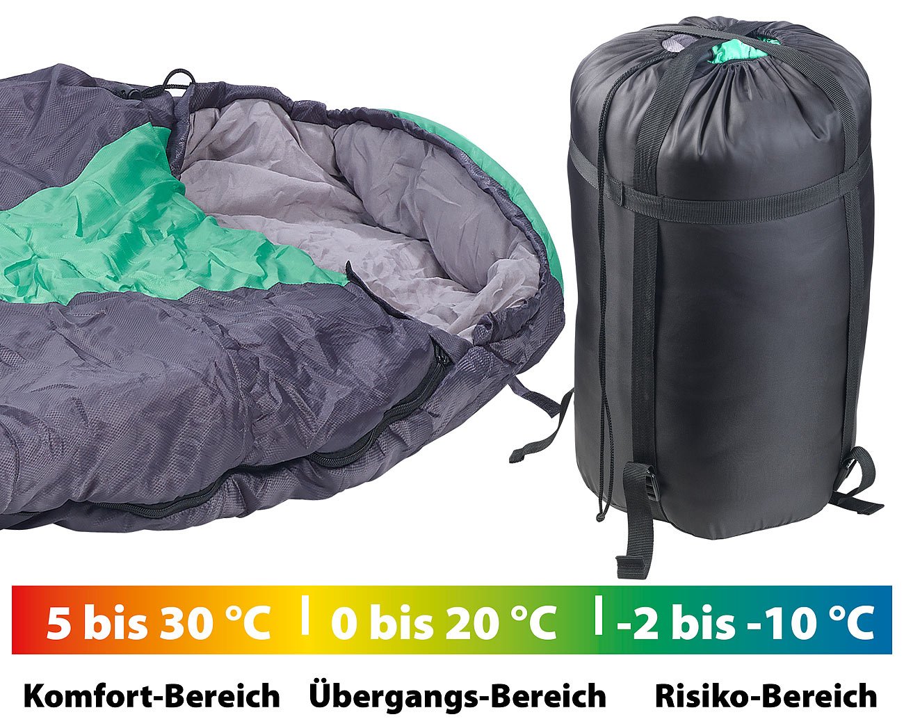 Спальний мішок Semptec Urban Survival Technology 3 Сезони для мотоциклістів Дитячий мумія 170 x 70 x 50 см, фото №2