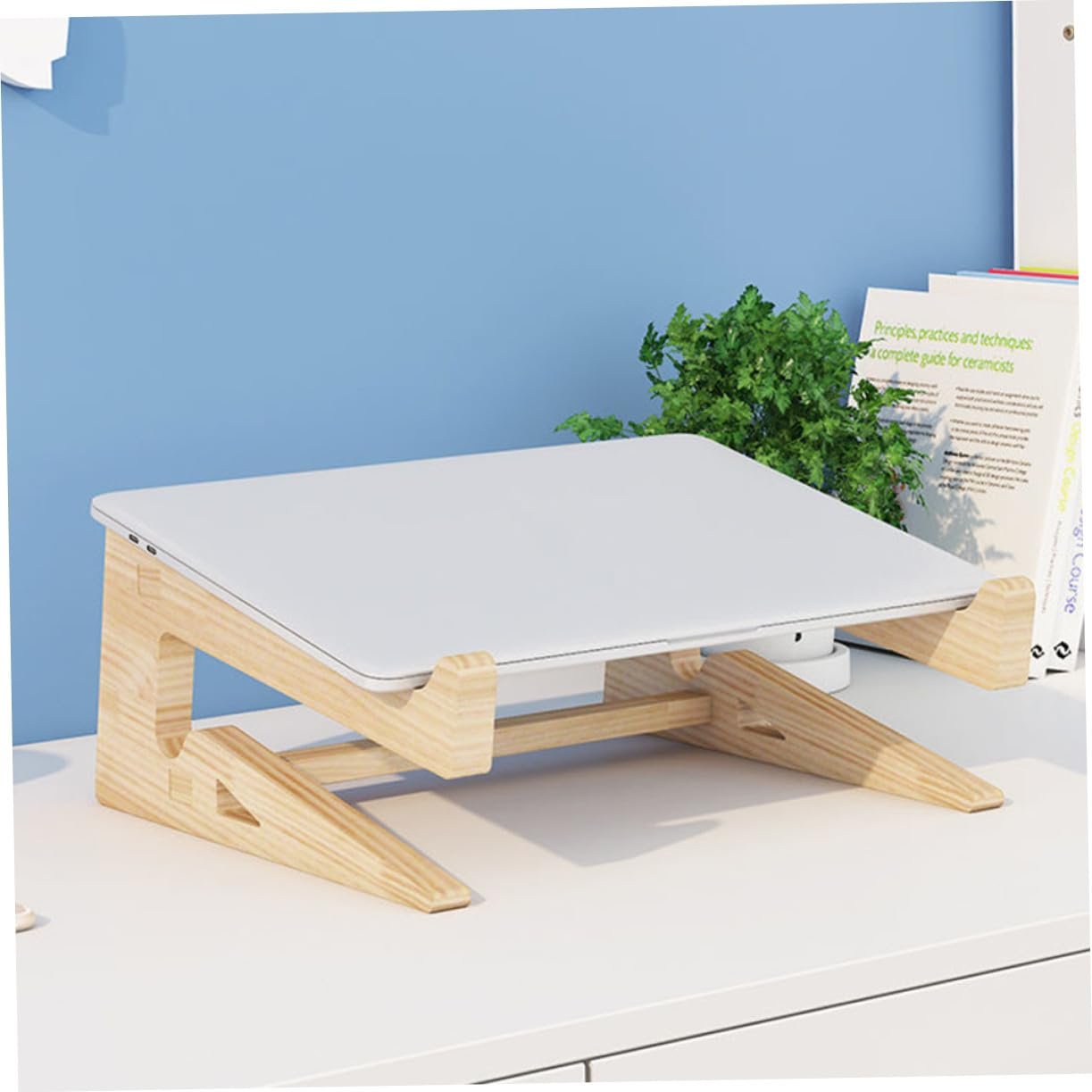 Підставка для ноутбука Homoyoyo Дерев'яна Масивна Міцна Настільна, фото №6