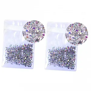 Стрази для нігтів Ipetboom Модні 2 набори Блискучі 1440 шт - Фото 1