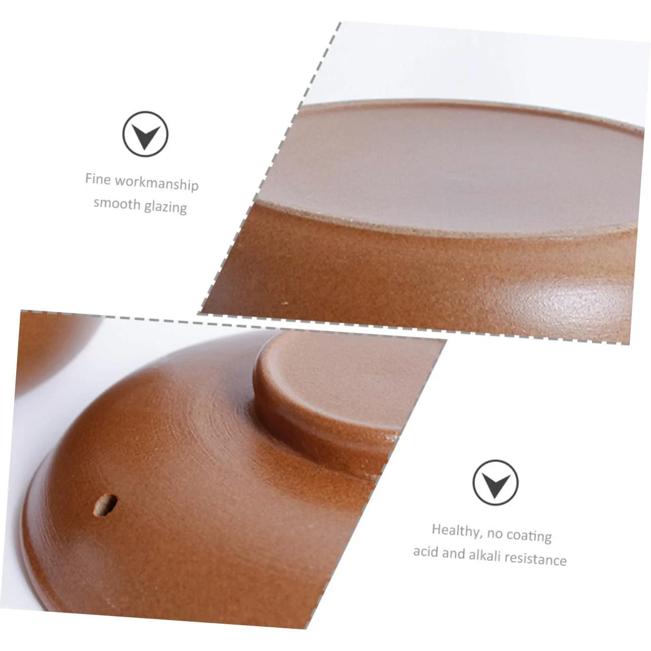 Кастрюля Gatuida керамическая термостойкая с крышкой для газовых и электрических плит, фото №4