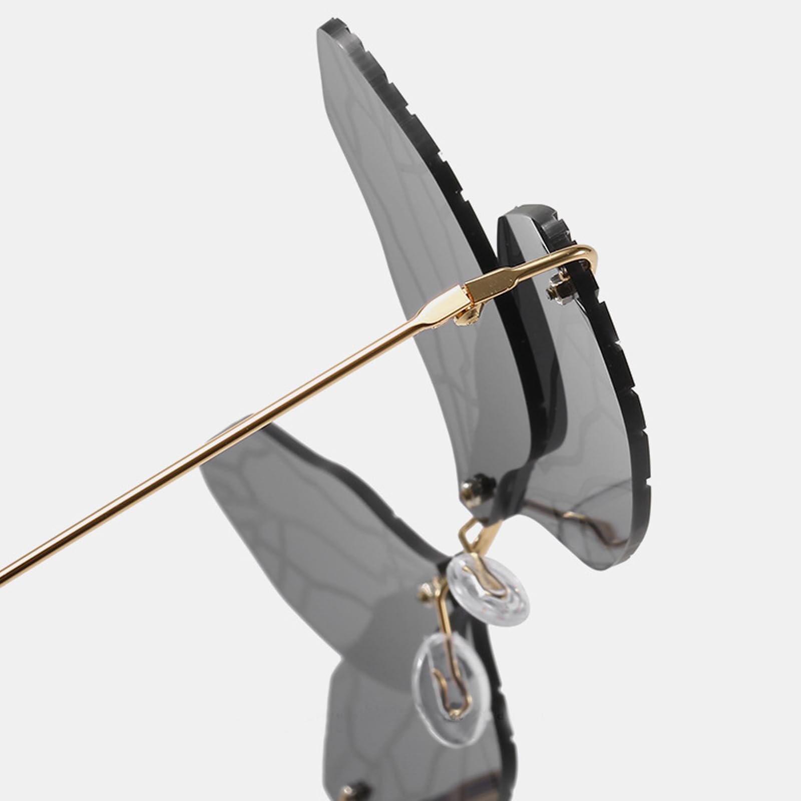 Сонцезахисні окуляри YouYuer Вінтажні Без оправи Ретро Різнокольорові, 2 шт, фото №3