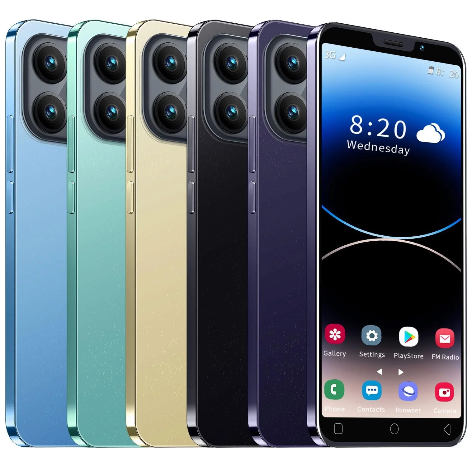 Смартфон MTGud MT15Pro 16GB ROM 128GB Expandable Dual SIM 3000 mAh Blue, фото №2