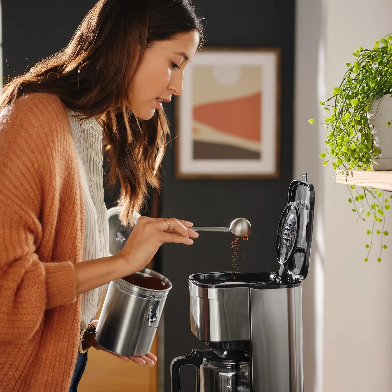 Фильтр-кофеварка Tchibo Let's Brew Elegant 1.25 л на 10 чашек Нержавеющая сталь, фото №4