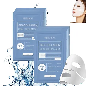 Маска Коллагеновая YOZO Корейская, Коллагеновая Маска для Лица Глубокая, Коллагеновая Ночная Маска, Глубокая Увлажняющая Ночная Маска, Глубокая Увлажняющая Маска для Лица Против Морщин - Фото 1