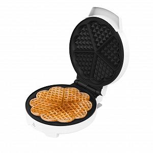 Вафельница Cecotec Fun Gofrestone Round Electric, 1000 Вт, поверхность из нержавеющей стали, 1-5 вафель, форма сердца или 1 большая вафля, антипригарное покрытие, равномерное приготовление, световой индикатор - Фото 1