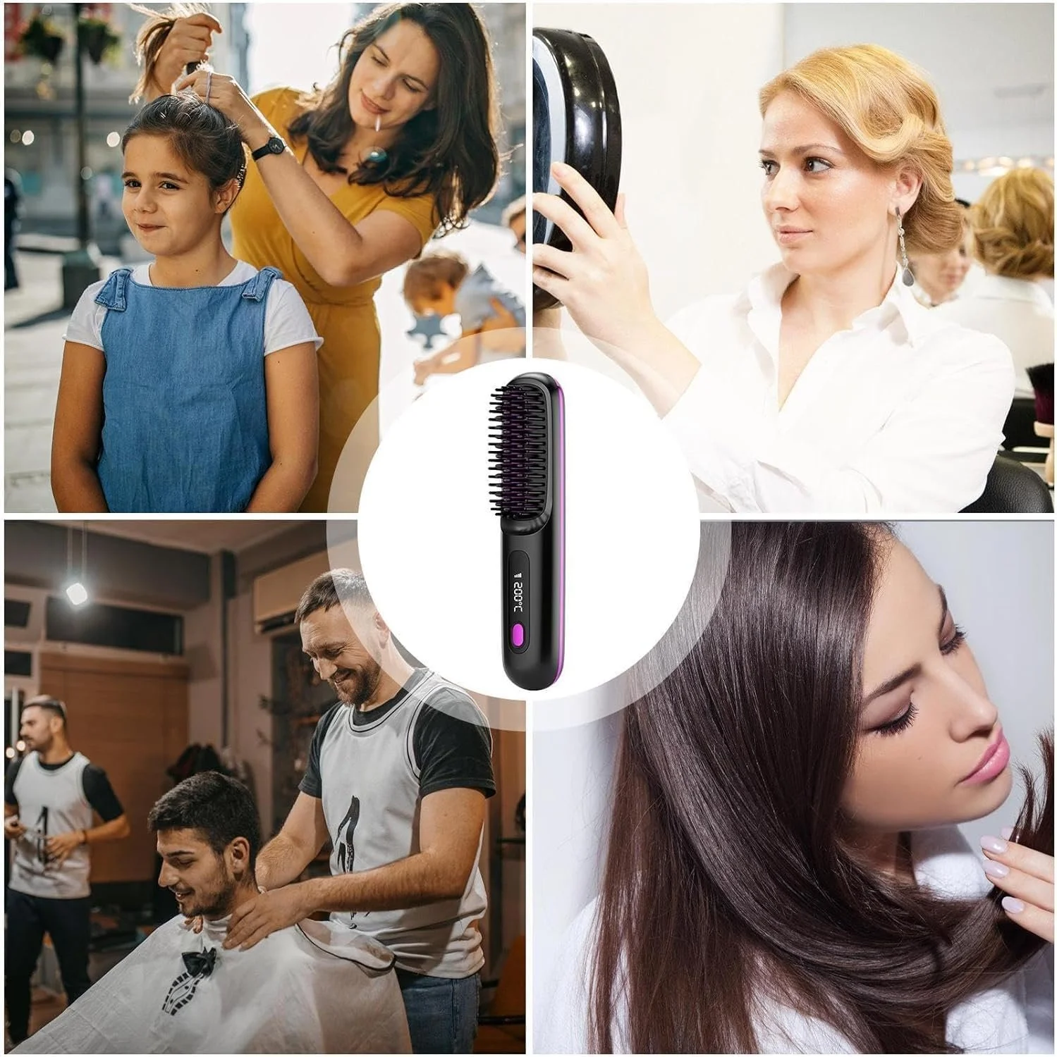 Щітка-випрямляч акумуляторна BellaBrush Pro H-air S іонізація Чорна, фото №8 Щітка-випрямляч акумуляторна BellaBrush Pro H-air S іонізація Чорна, фото №8