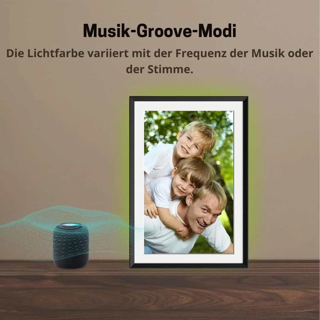 Цифровая фоторамка 10.1 дюйма LED Colours 1280 x 800 HD Touch Screen WiFi 32 GB Auto Rotation App Control, фото №5