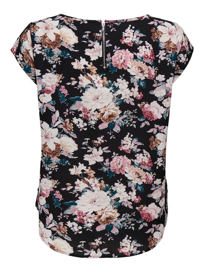 Блуза ONLVIC SS AOP TOP NOOS PTM 15161116--AOP:BIG LARRY FLOWER ONLY Чорний L/XL, фото №5