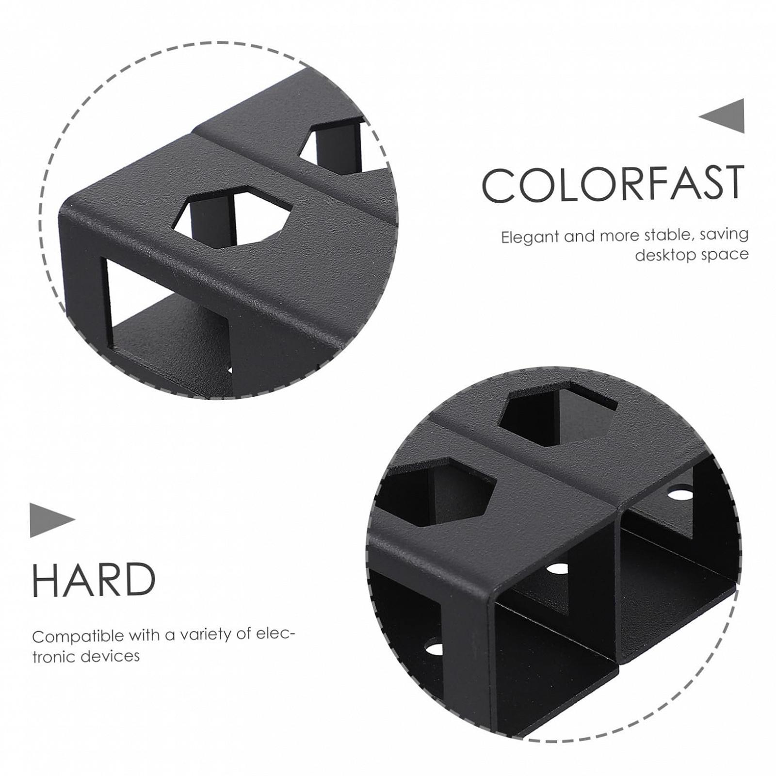 Полка для ноутбука из стали Углеродистая сталь Прочный Держатель для ноутбука под стол Экономия места Держатель для планшета Черный для офиса и дома, фото №6