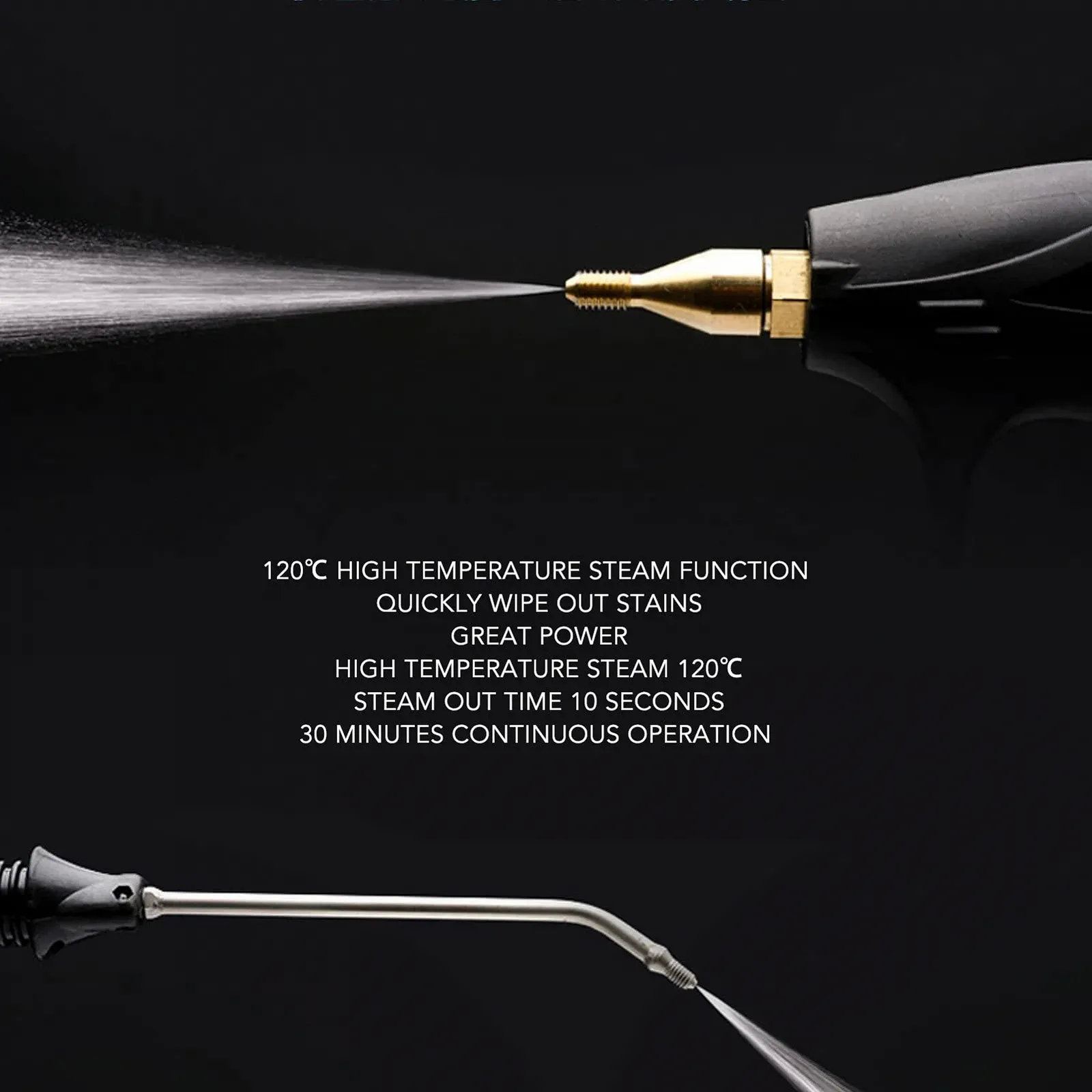 Пароочисник 2600 Вт 120°C високотемпературний 220V, фото №4