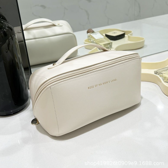 Косметичка дорожня жінка з екокожи Баунті LEOSOXS молочний, фото №6