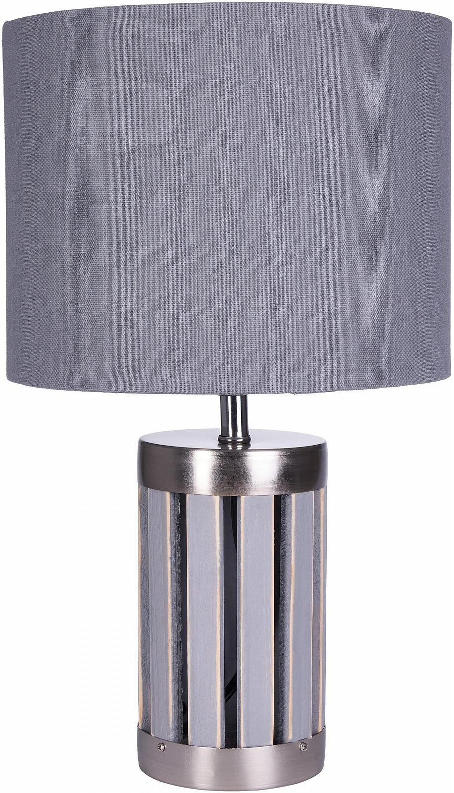 Настільна лампа BRUBAKER 33 см Дерево/Метал Сіра, фото №1