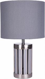 Настільна лампа BRUBAKER 33 см Дерево/Метал Сіра - Фото 1