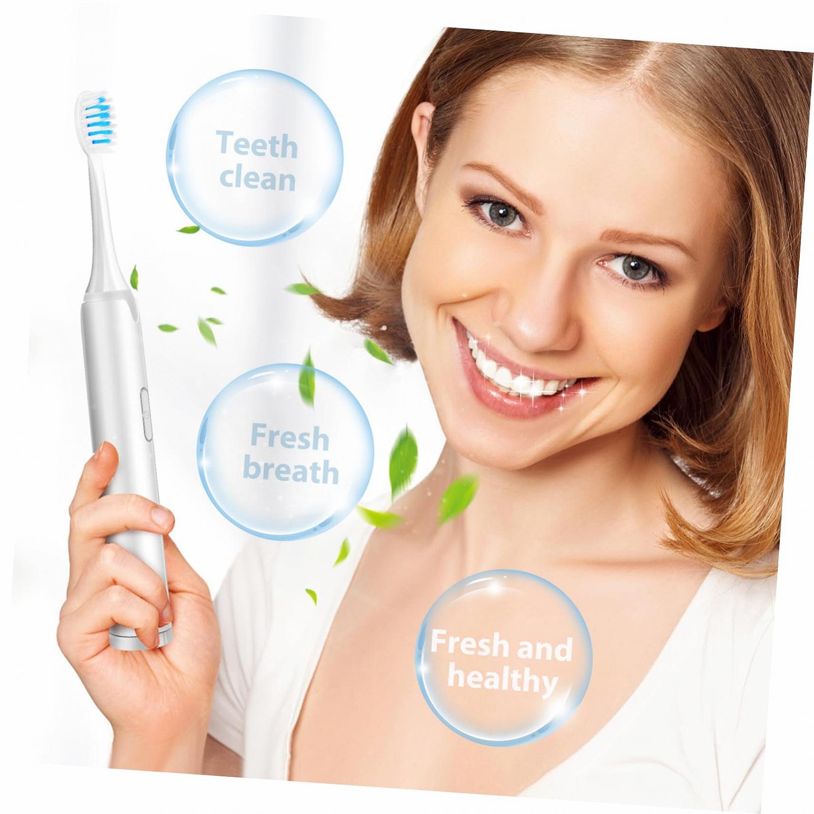 Електрична зубна щітка VALICLUD м'яка ABS White 1 шт., фото №7