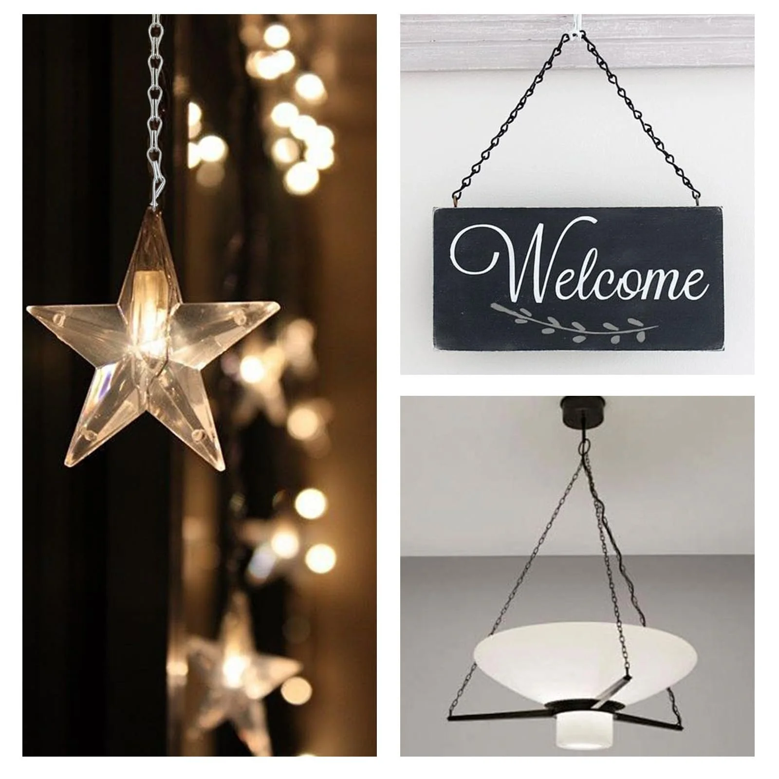 Ланцюги для підвісних кошиків Металеві 50 см Набір із 6 шт., фото №7