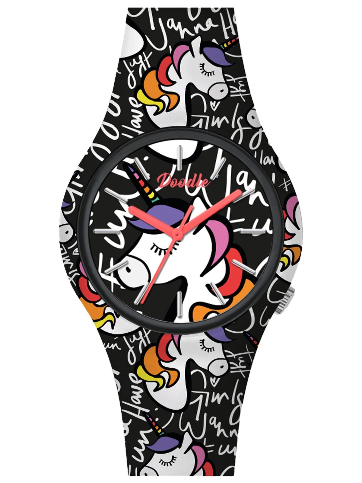 Часы Doodle Женские Graphics Mood Unicorn с силиконовым ремешком 35 мм DO35026, фото №1