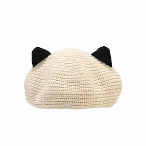Шапка-бини YUEMOL с кошачьими ушками Шерстяная Осенне-зимняя - Фото 1