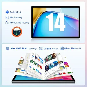 Планшет 13.3" Pixpeak T181 12+24/256Gb 4G 2-SIM 8 ядер Android 14 11580 mAh Сірий synthetic.ua - Фото 1