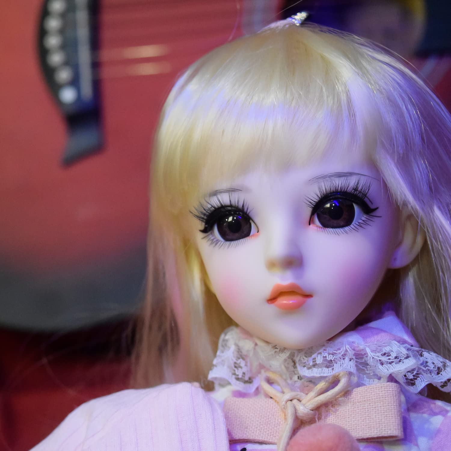 Кукла EVA BJD 1/3 Ball Mechanical Jointed с полным набором одежды пальто обувь волосы носки штаны аксессуары высота 24 дюйма (Abby), фото №6