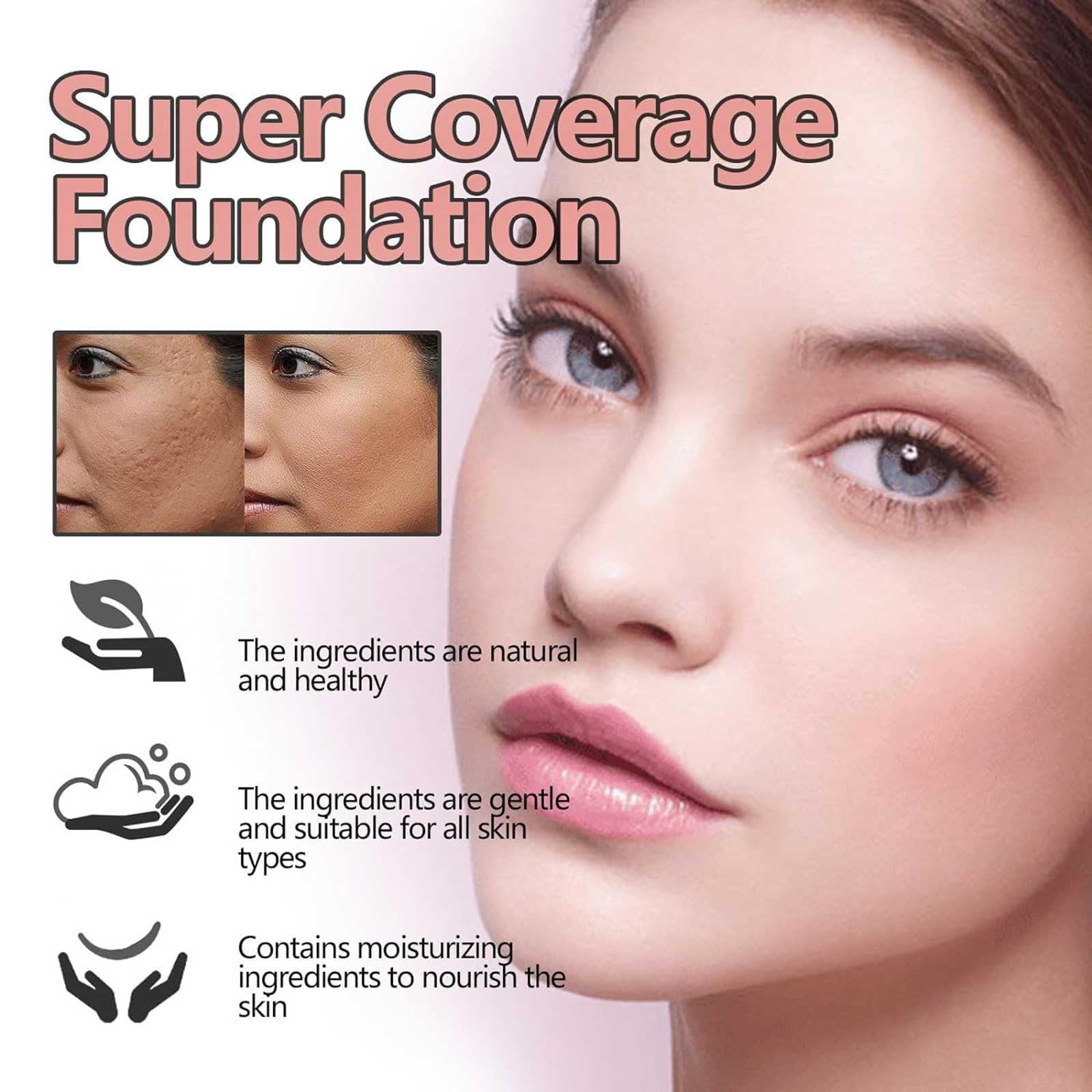 Основа Zakdav Super Coverage с кистью Buffing Brush Super Full Coverage Ivory, фото №3 Основа Zakdav Super Coverage с кистью Buffing Brush Super Full Coverage Ivory, фото №3