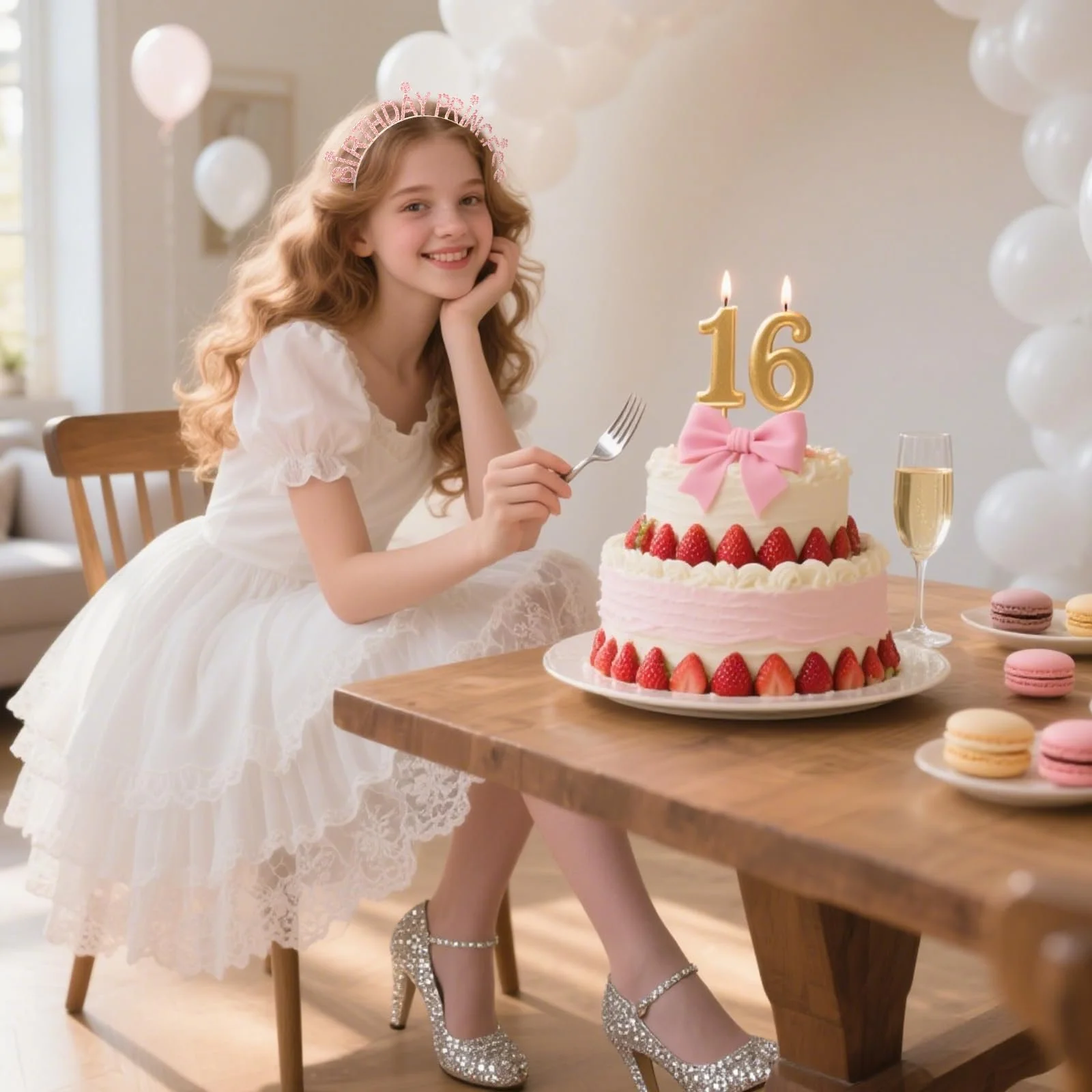 Обруч Принцеса на день народження Рожева, фото №4