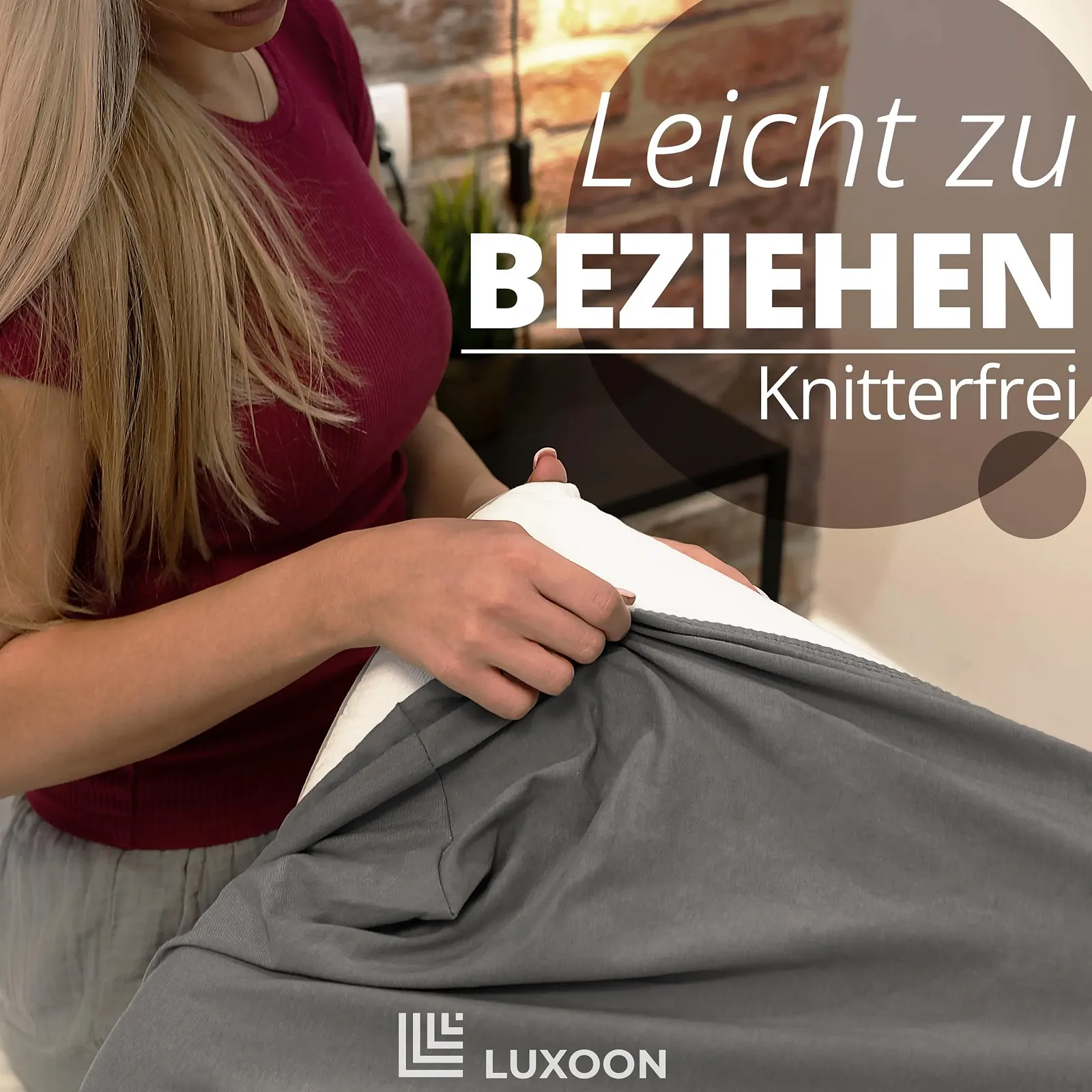 Наволочка Luxoon для ортопедичної подушки Бавовна/Еластан 95/5 30-45 x 50-65 см Антрацит, комплект 2 шт., фото №3 Наволочка Luxoon для ортопедичної подушки Бавовна/Еластан 95/5 30-45 x 50-65 см Антрацит, комплект 2 шт., фото №3