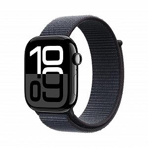 Смарт-годинник Apple Series 10 (GPS + Cellular 46 мм) Алюмінієвий корпус Діамантовий чорний та спортивний ремінець Чорнило (One Size) - Фото 1
