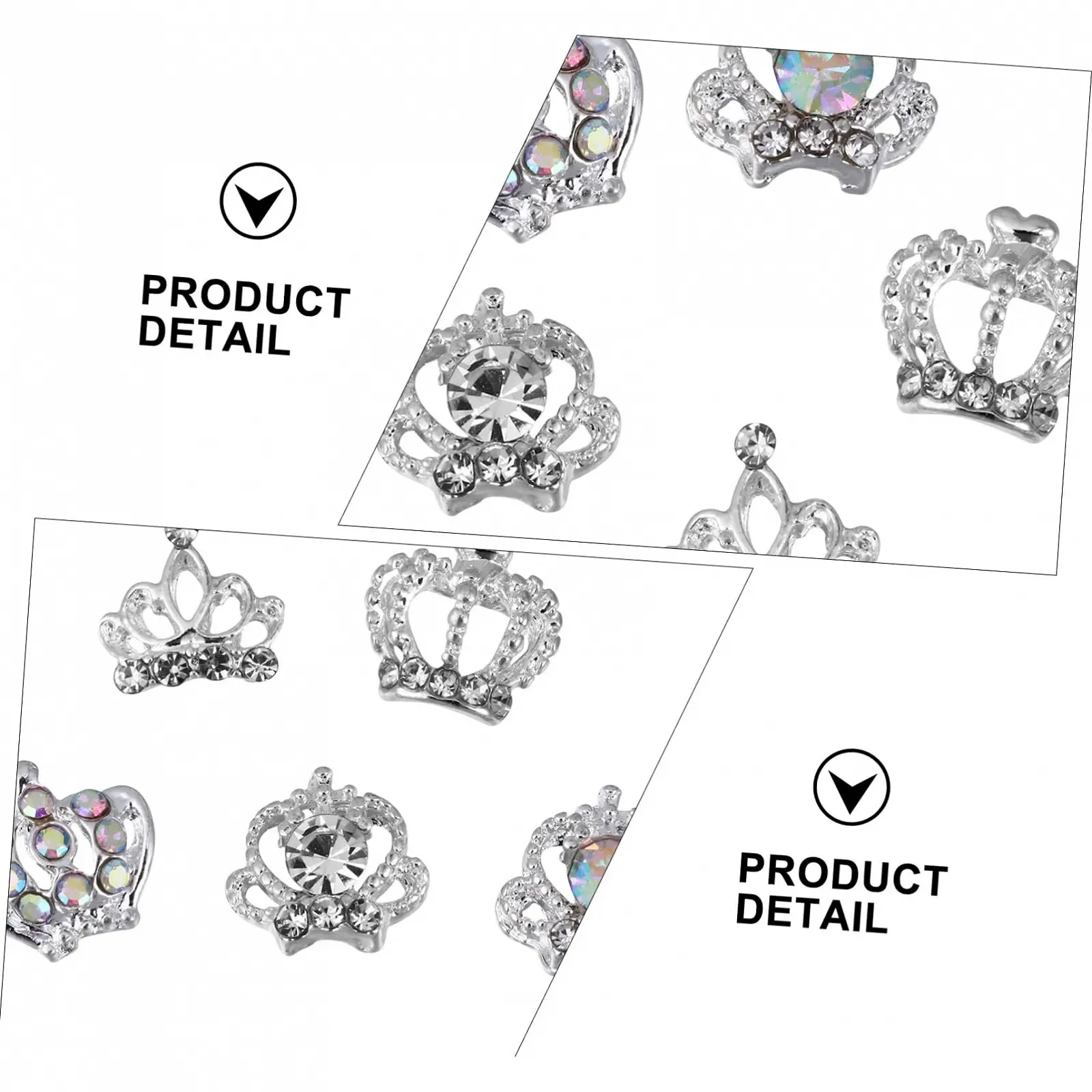 Металев прикраси і у формі корони PLAFOPE, 50 шт, фото №7